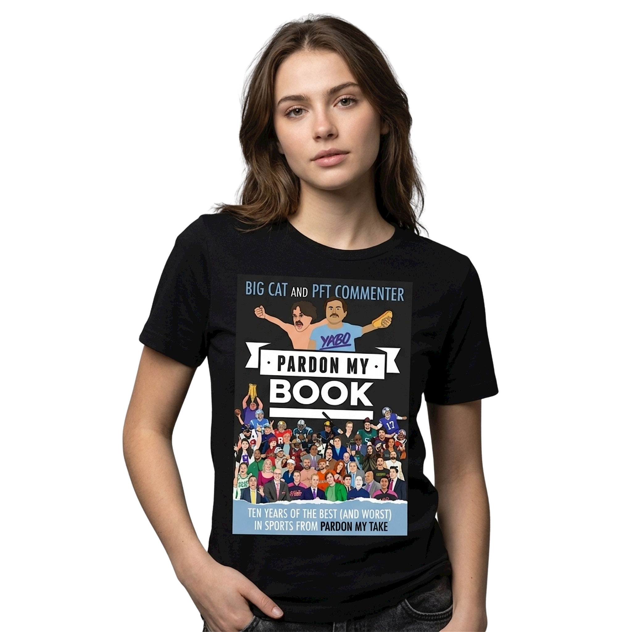 Big Cat And PFt Commenter Pardon My Book Ten Years Of The Best And Worst In Sports From Pardon My Take Shirt Big Cat And PFt Commenter Pardon My Book Ten Years Of The Best And Worst In Sports From Pardon My Take Shirt