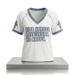 Ride Horses Love Jesus Be Happy Shirt 2
