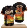 Giants Pokemon Worlds Night Pikachu 2026 Baseball Jersey 4 Giants Pokemon Worlds Night Pikachu 2026 Baseball Jersey 2