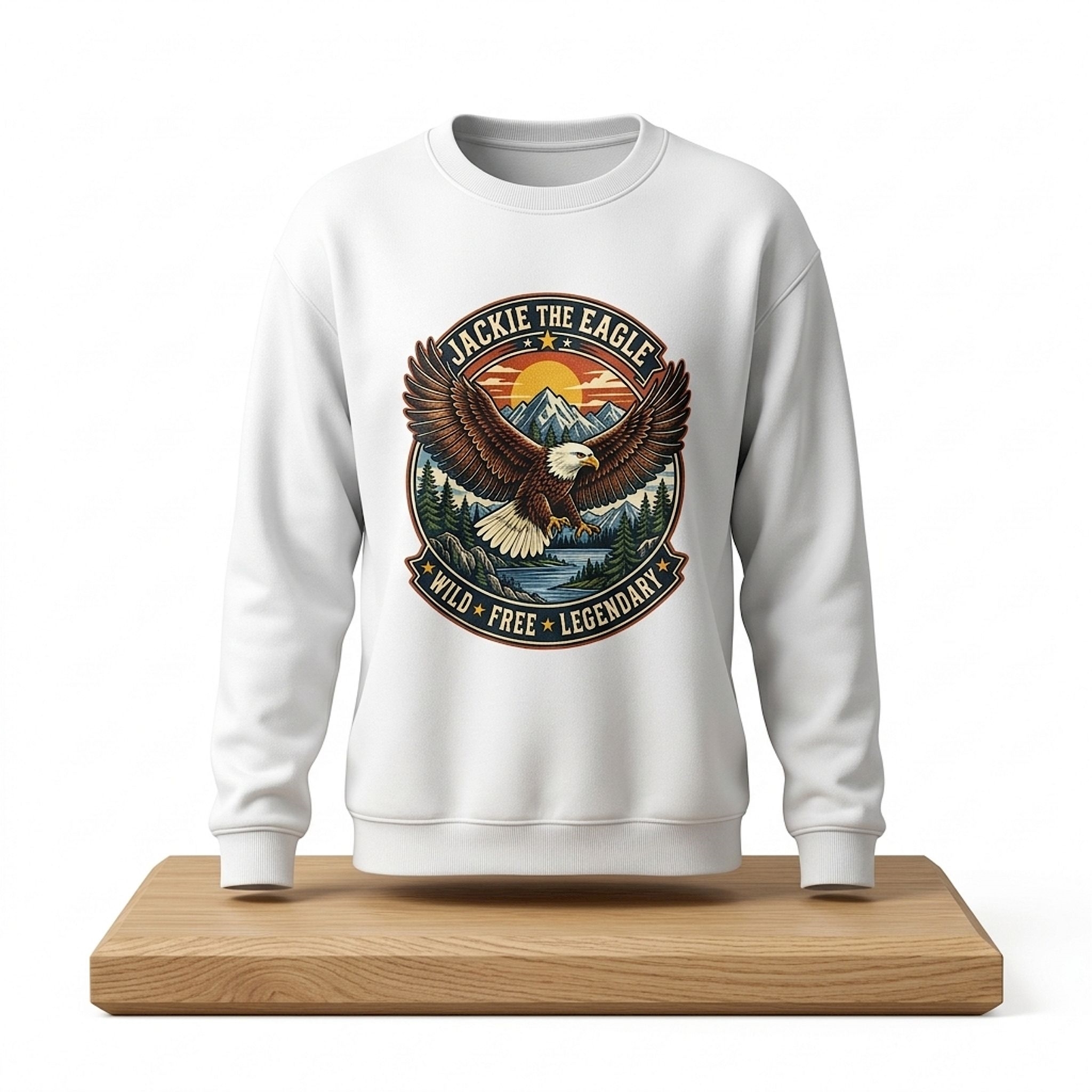 Jackie The Eagle Wild Free Legendary Sweatshirt 1 Jackie The Eagle Wild Free Legendary Sweatshirt 2