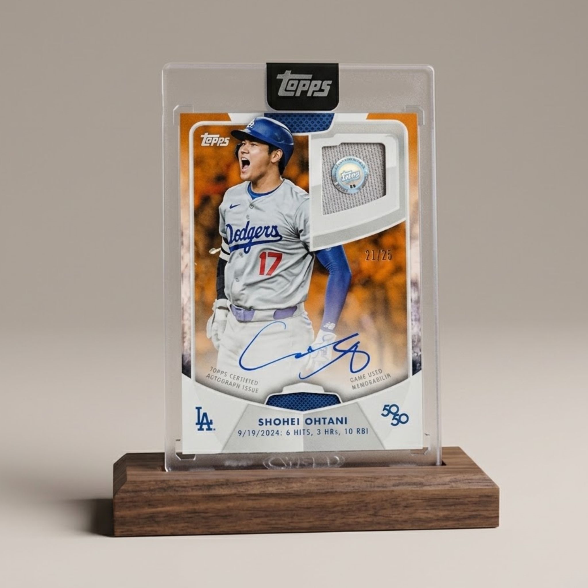 LA Dodgers Shohei Ohtani Signature Trading Card LA Dodgers Shohei Ohtani Signature Trading Card