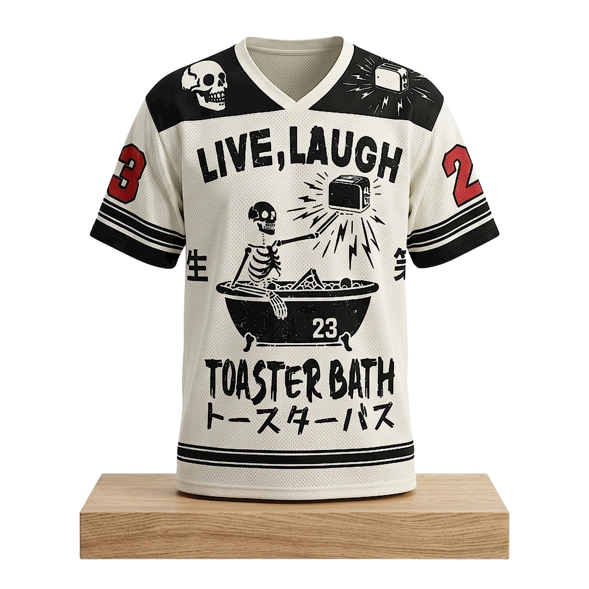 Live Laugh Toaster Bath Skeleton Jersey 1 Live Laugh Toaster Bath Skeleton Jersey 2