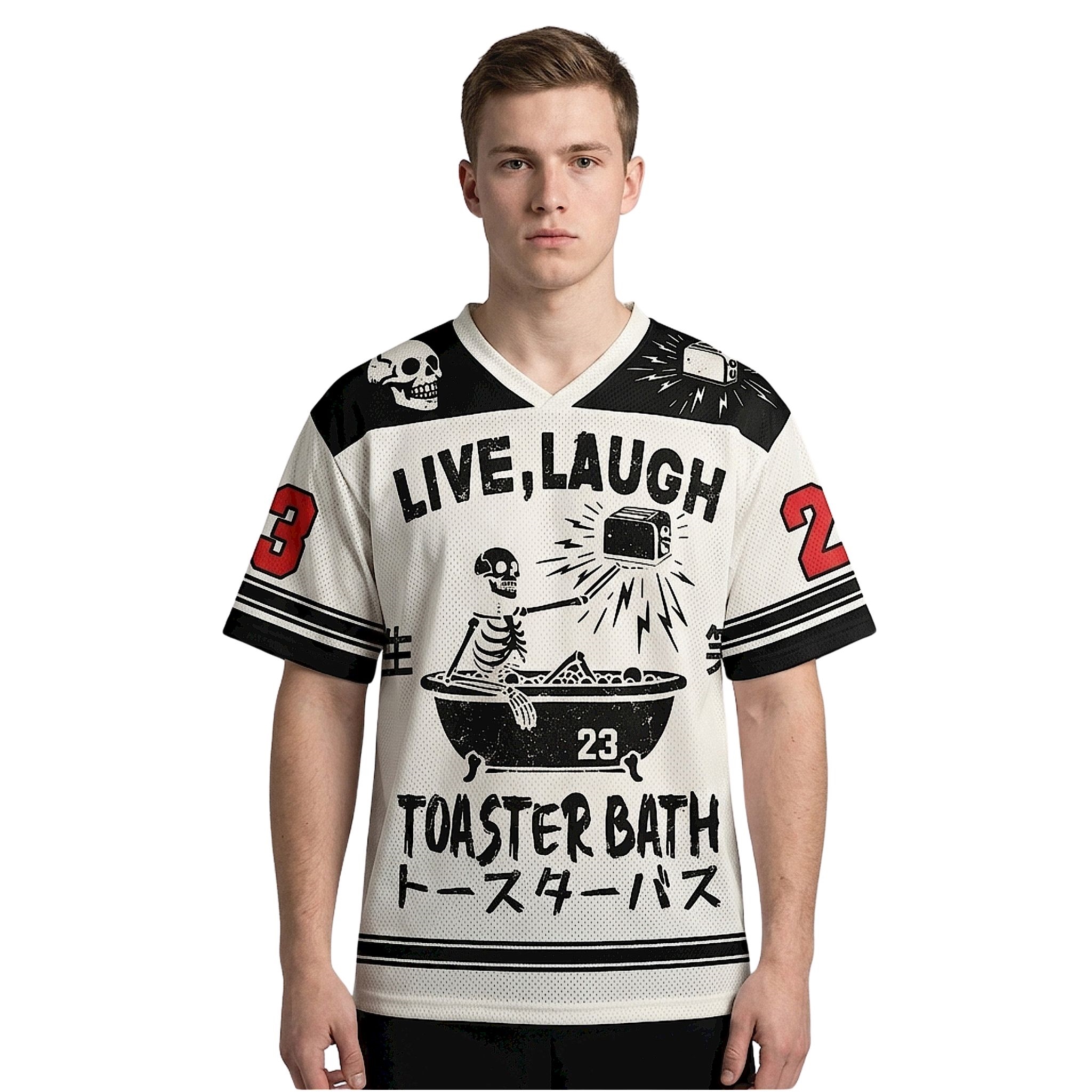 Live Laugh Toaster Bath Skeleton Jersey Live Laugh Toaster Bath Skeleton Jersey