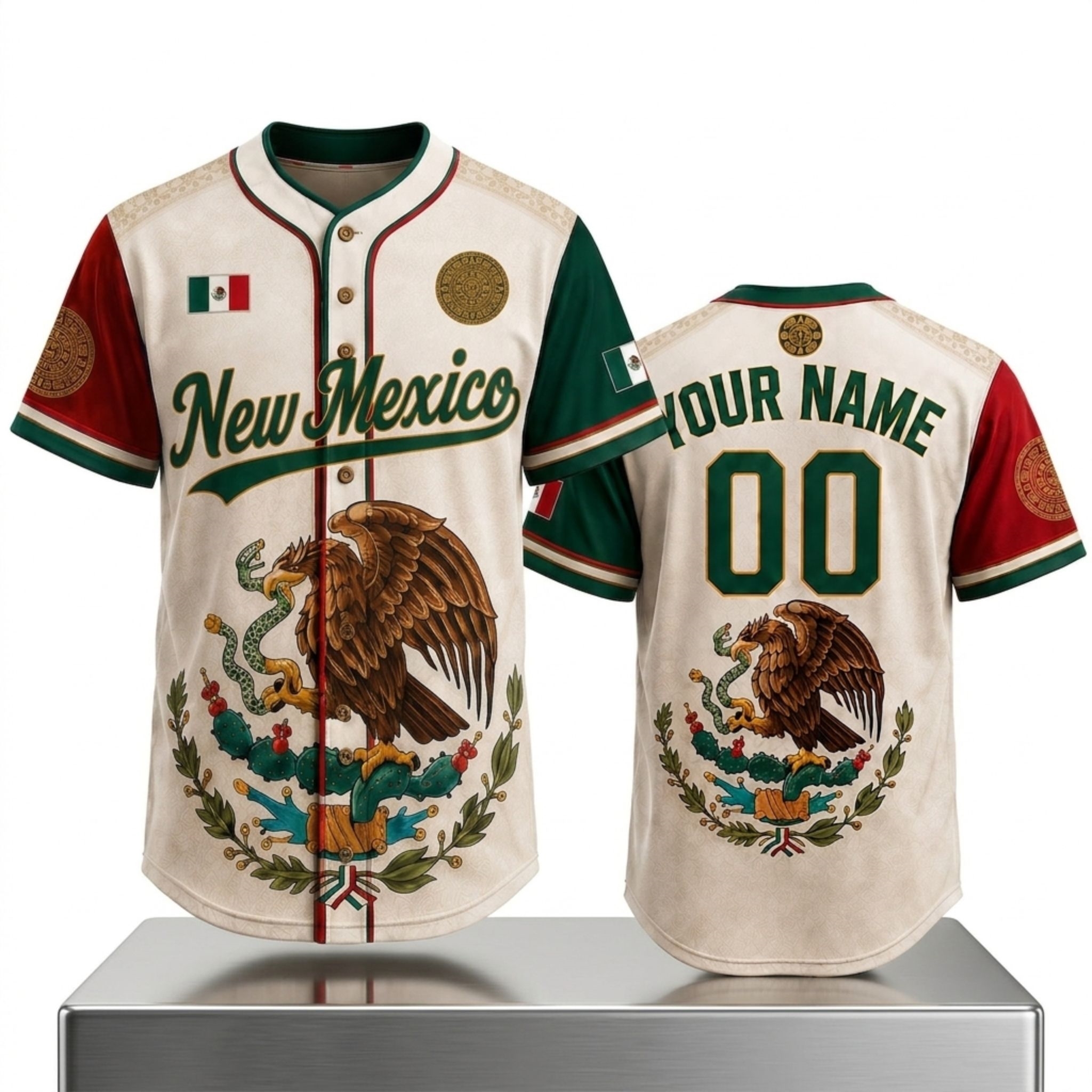 New Mexico Mexican Heritage 2026 Baseball Jersey 1 New Mexico Mexican Heritage 2026 Baseball Jersey 2