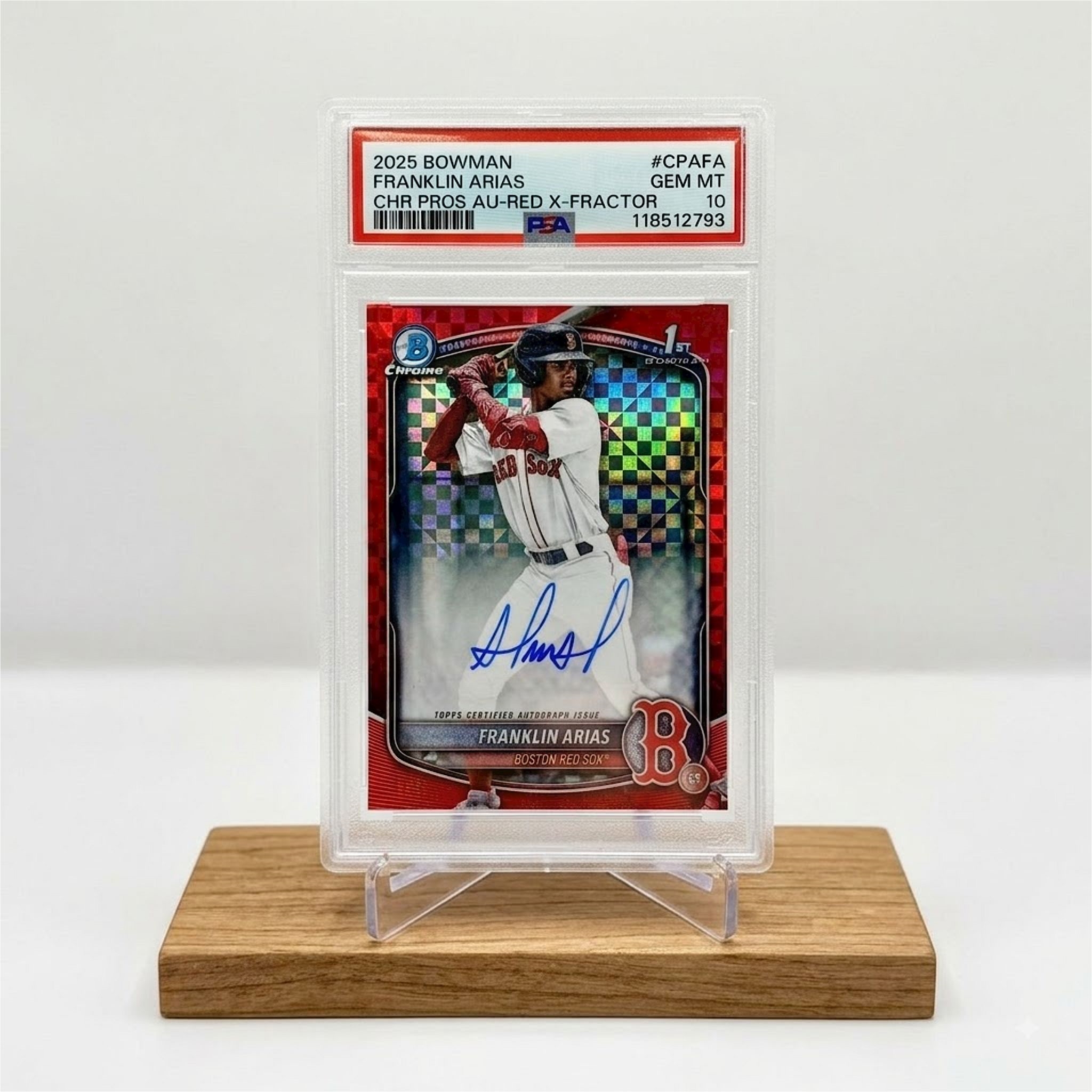 Red Sox Triple A for Franklin Arias Signature 2026 Trading Card Red Sox Triple A for Franklin Arias Signature 2026 Trading Card