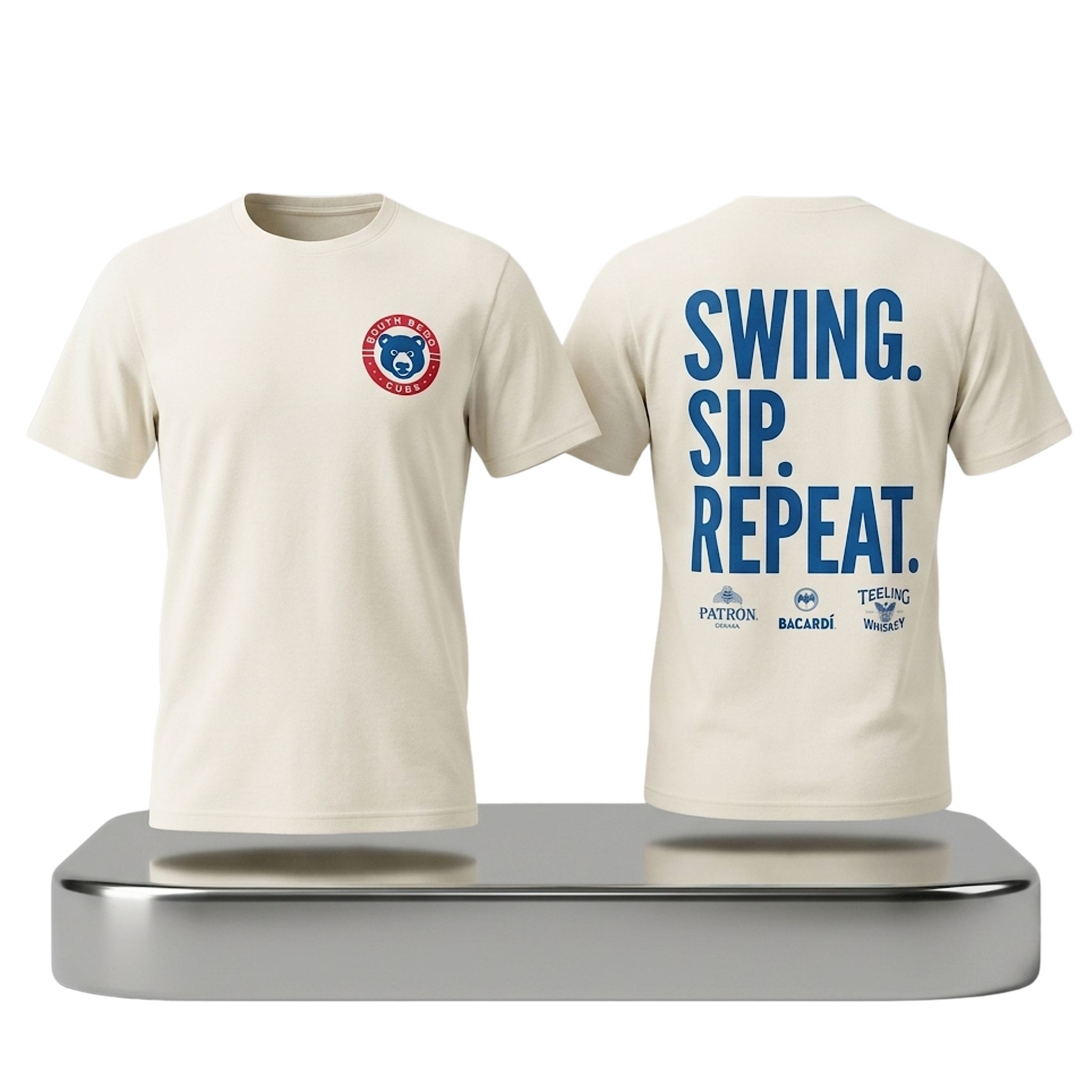 South Bend Cubs Swing Sip Repeat 2026 Shirt 1 South Bend Cubs Swing Sip Repeat 2026 Shirt 2