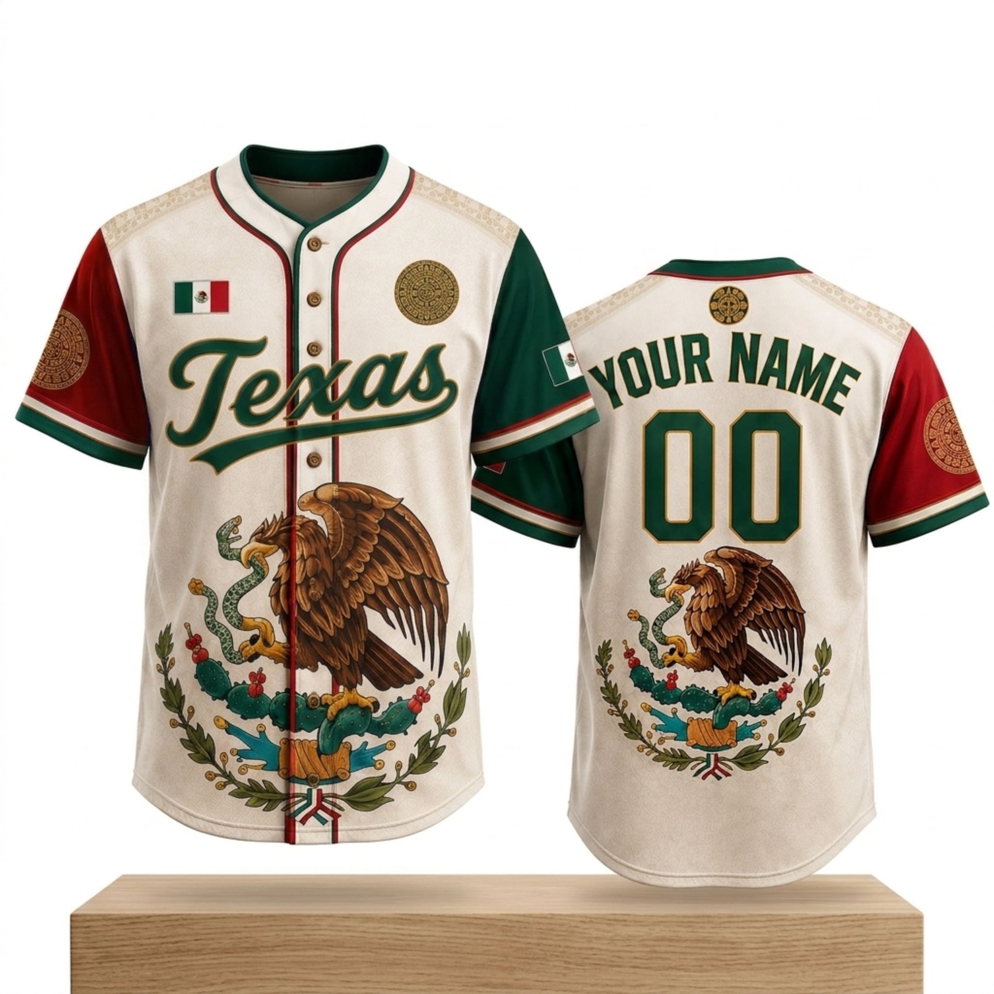 Texas Mexican Heritage 2026 Baseball Jersey 1 Texas Mexican Heritage 2026 Baseball Jersey 2