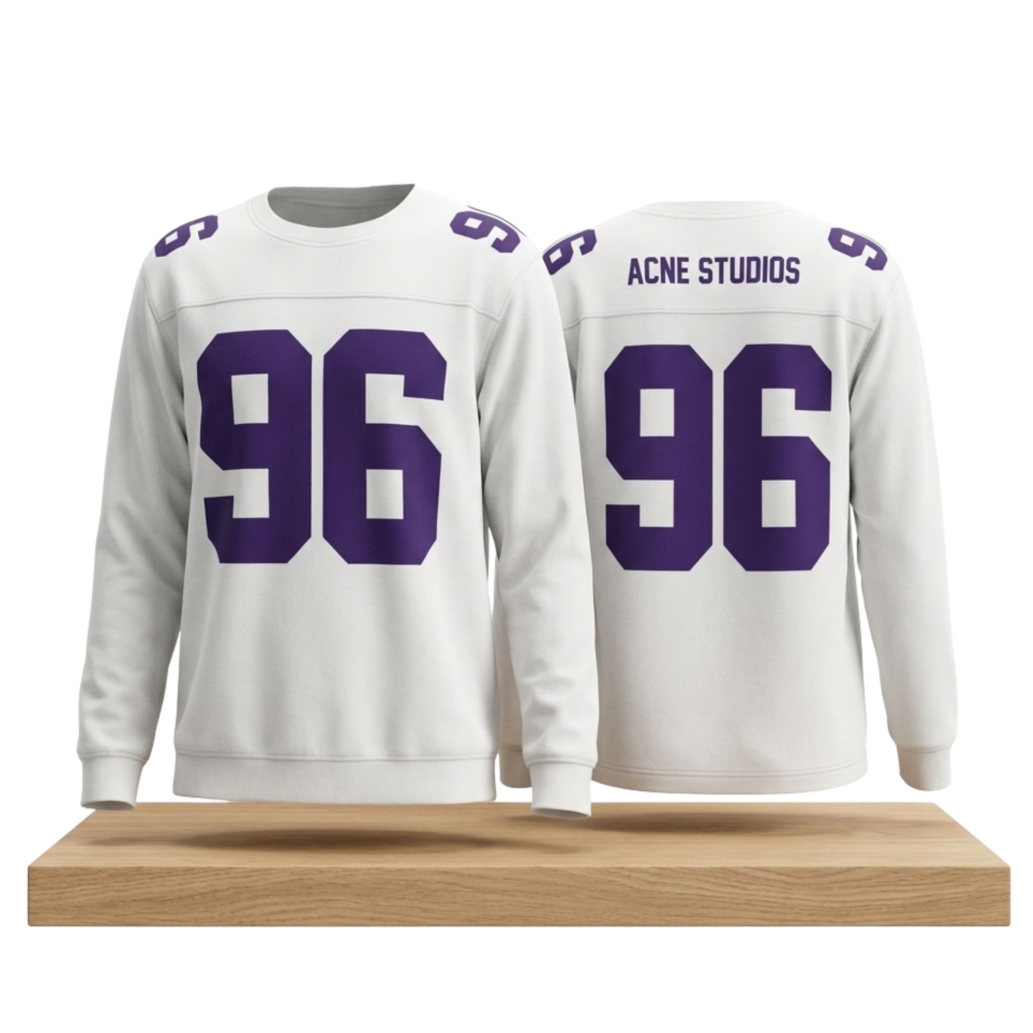 V BTS Acne Studios 96 Sweatshirt 1 V BTS Acne Studios 96 White Long Sleeve Shirt 2