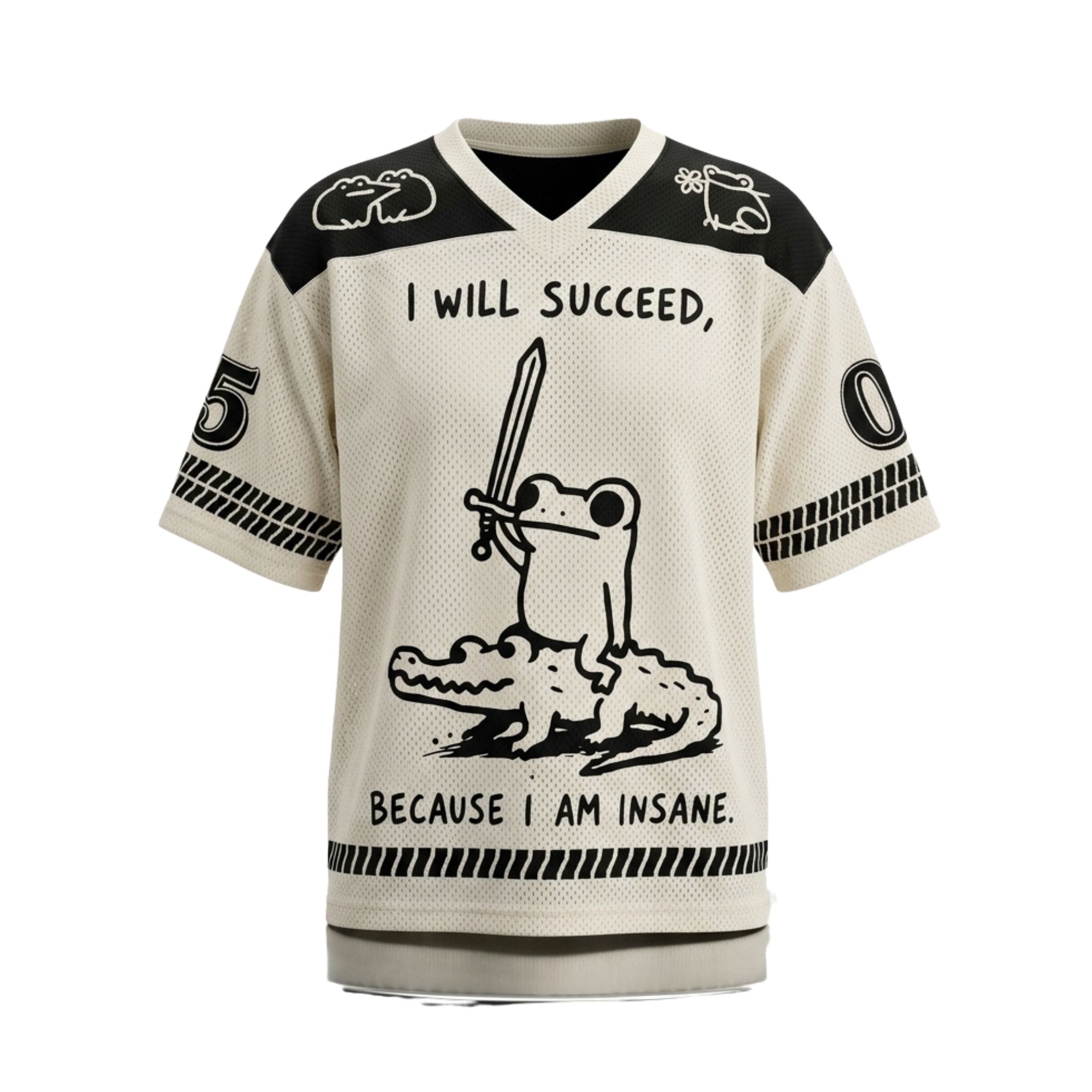 Warrior Frog I Will Succeed Because I Am Insane Jersey 1 Warrior Frog I Will Succeed Because I Am Insane Jersey 2