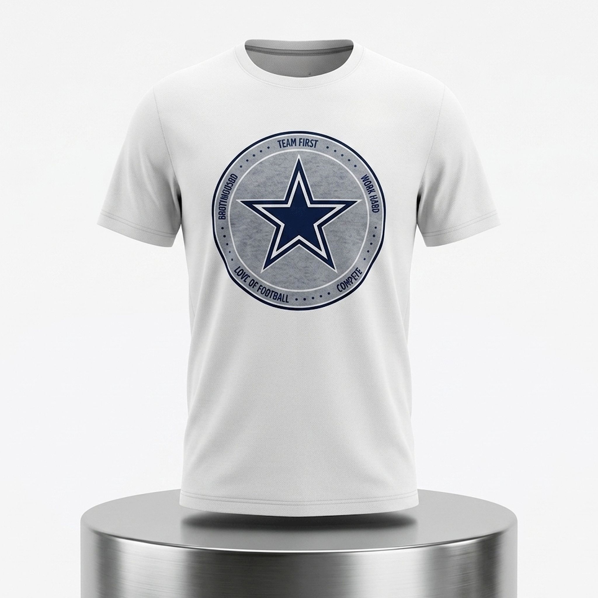 Dallas Cowboys Team First Star Heather Gray 2026 Shirt 1 l Dallas Cowboys Team First Star Heather Gray 2026 Shirt 2