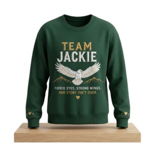 Team Jackie Fierce Eyes Strong Wings Her Story Isn't Over Sweatshirt