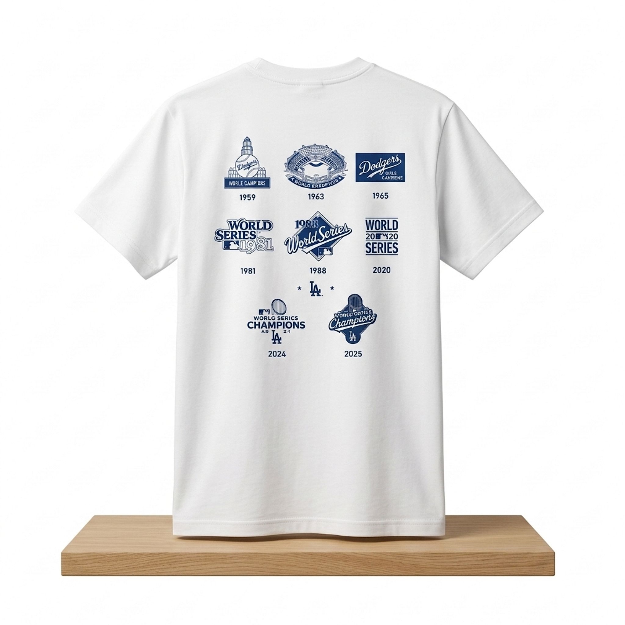 LA Dodgers World Series Championship Years Shirt 1 LA Dodgers World Series Championship Years Shirt (2)