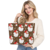 2026 Christmas Retro Vintage Santa Leopard Tote Bag 3 2026 Christmas Retro Vintage Santa Leopard Tote Bag