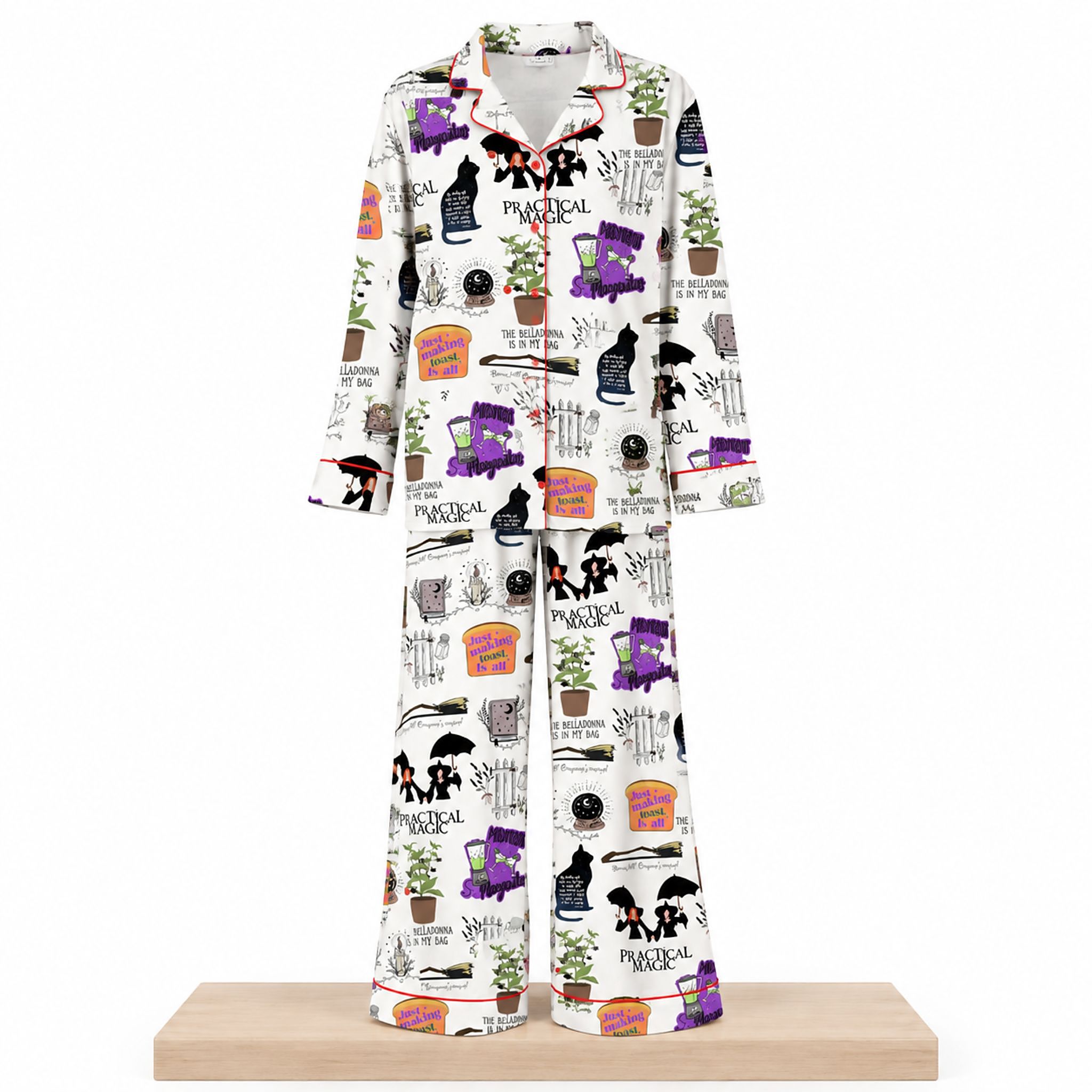 2026 Halloween Practical Magic Witches Satin Pajama Set 1 2026 Halloween Practical Magic Witches Satin Pajama Set 2
