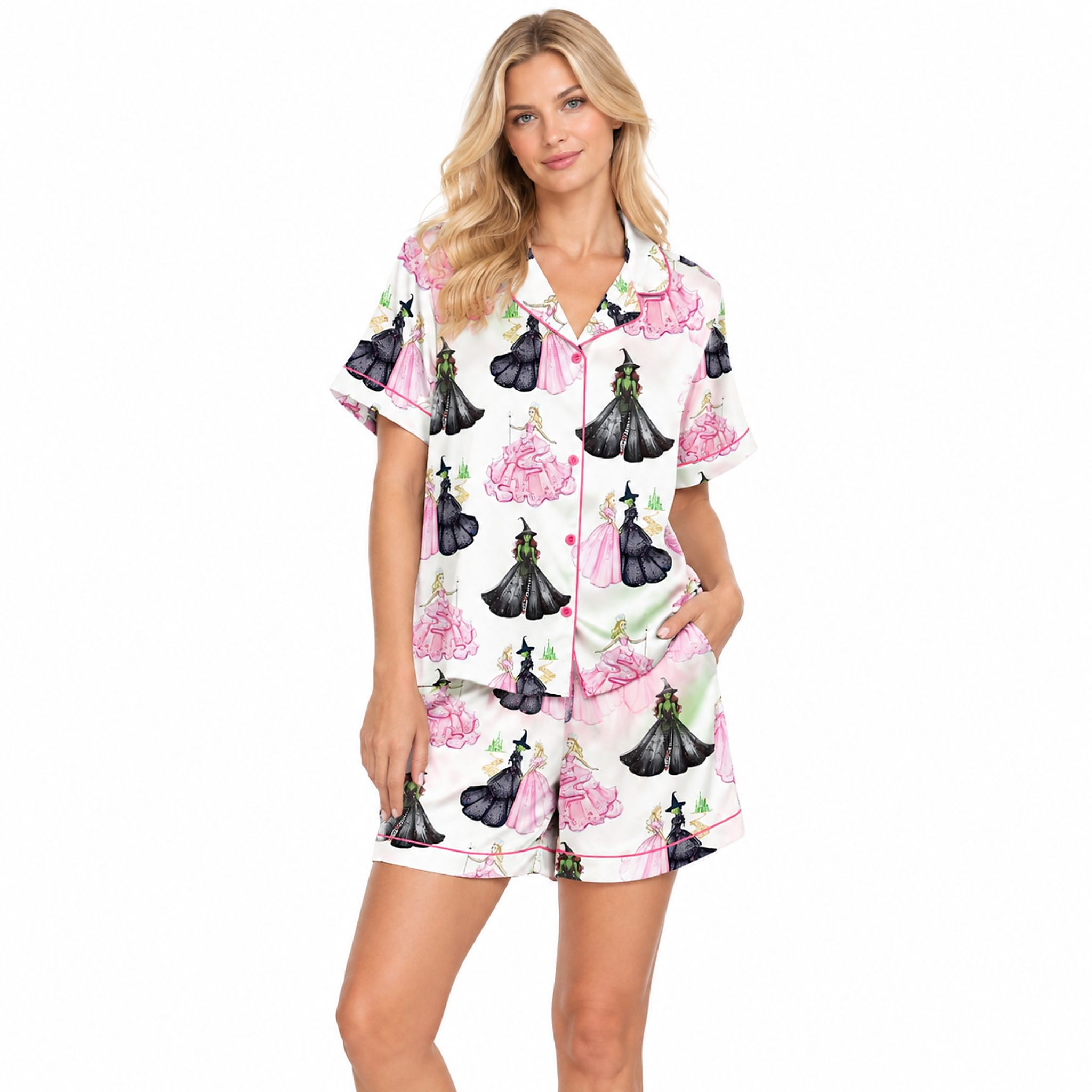 2026 Halloween Wicked Satin Pajama Set 2026 Halloween Wicked Satin Pajama Set