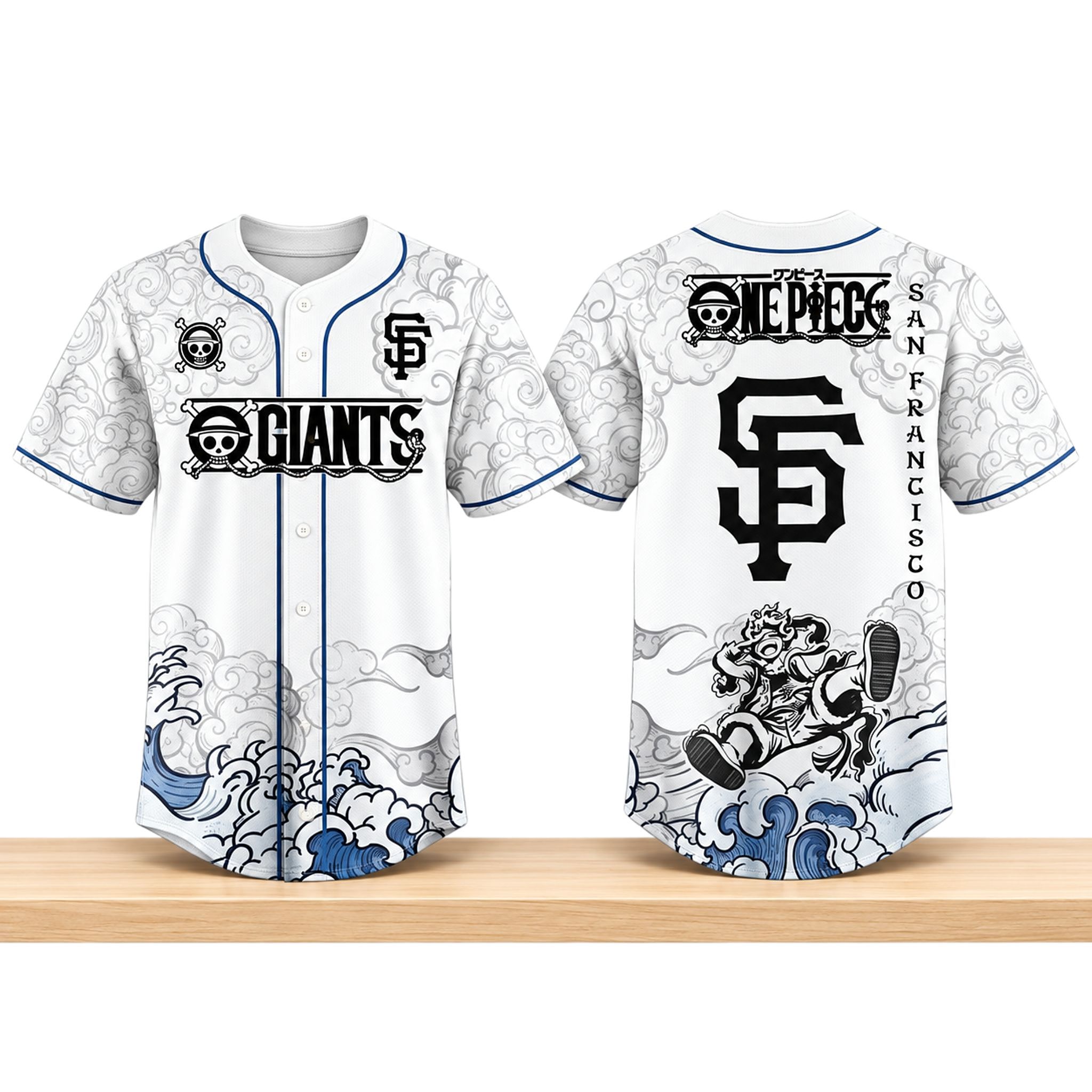 2026 SF Giants x One Piece Night Gear 5 Baseball Jersey 1 2026 SF Giants x One Piece Night Gear 5 Baseball Jersey 2