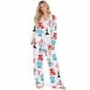 2026 White Christmas Satin Pajama Set 3 2026 White Christmas Satin Pajama Set