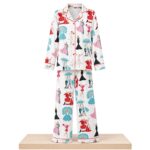2026 White Christmas Satin Pajama Set