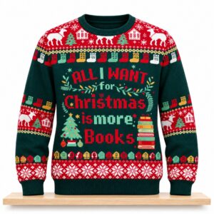 All I Want For Christmas Is More Books Christmas 2026 Ugly Sweater 2