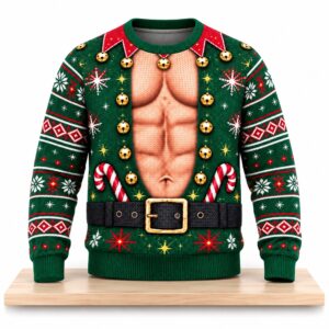 The Elf With The Sweet Abs Christmas 2026 Ugly Sweater 2