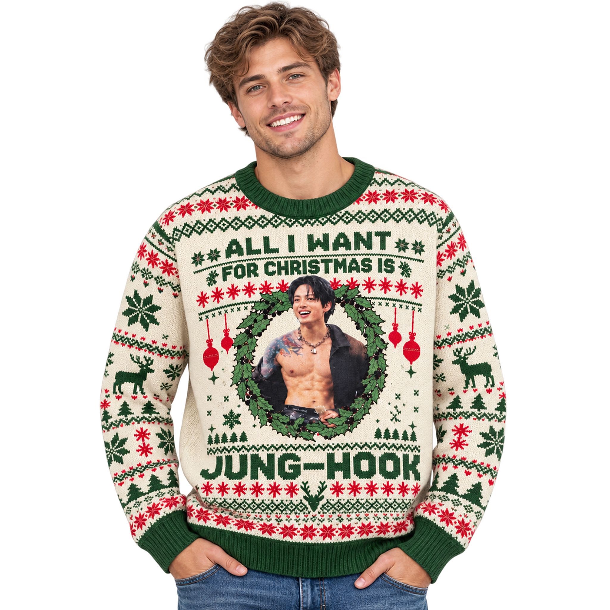 All I Want For Christmas Is JungKook Christmas 2026 Ugly Sweater All I Want For Christmas Is JungKook Christmas 2026 Ugly Sweater