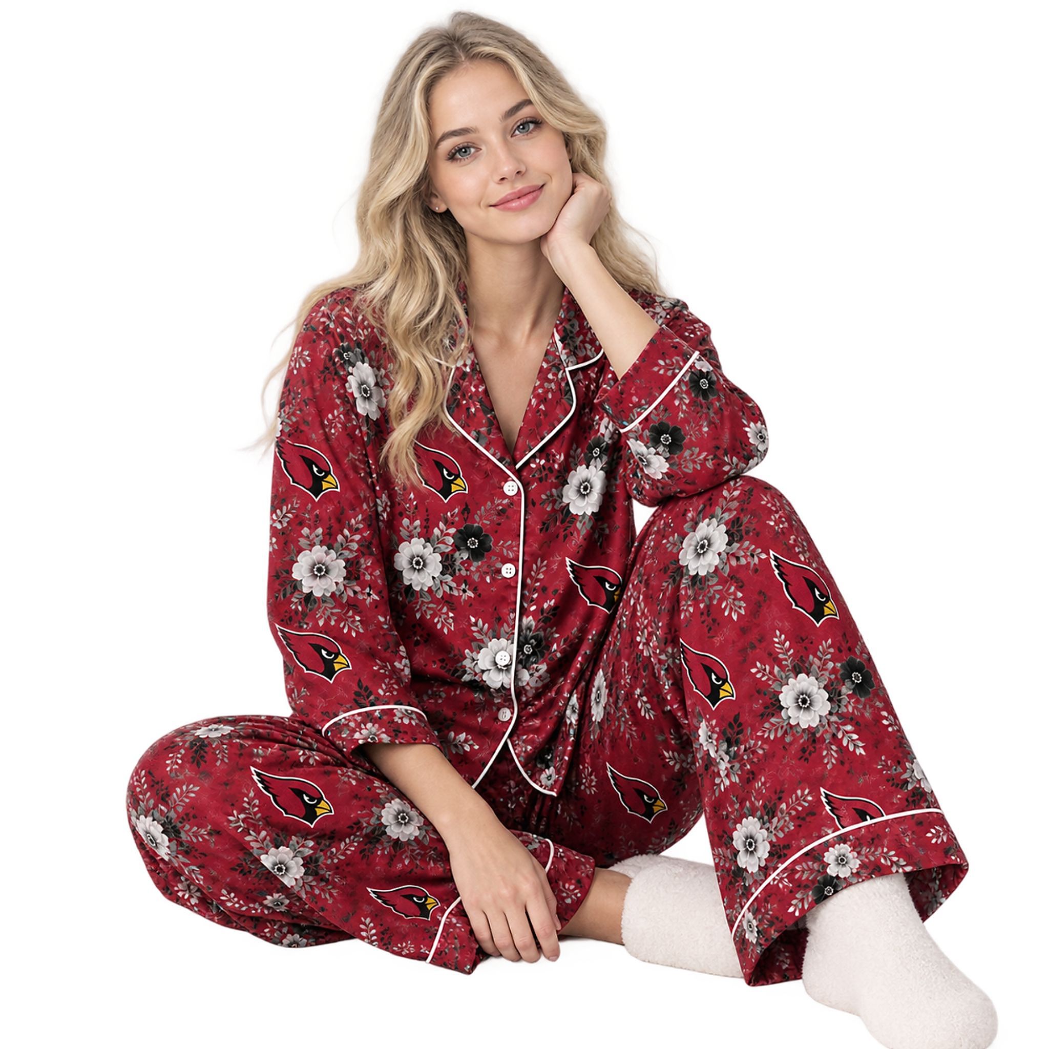Arizona Cardinals Floral Team Pride Pajamas Set 2 Arizona Cardinals Floral Team Pride Pajamas Set 2