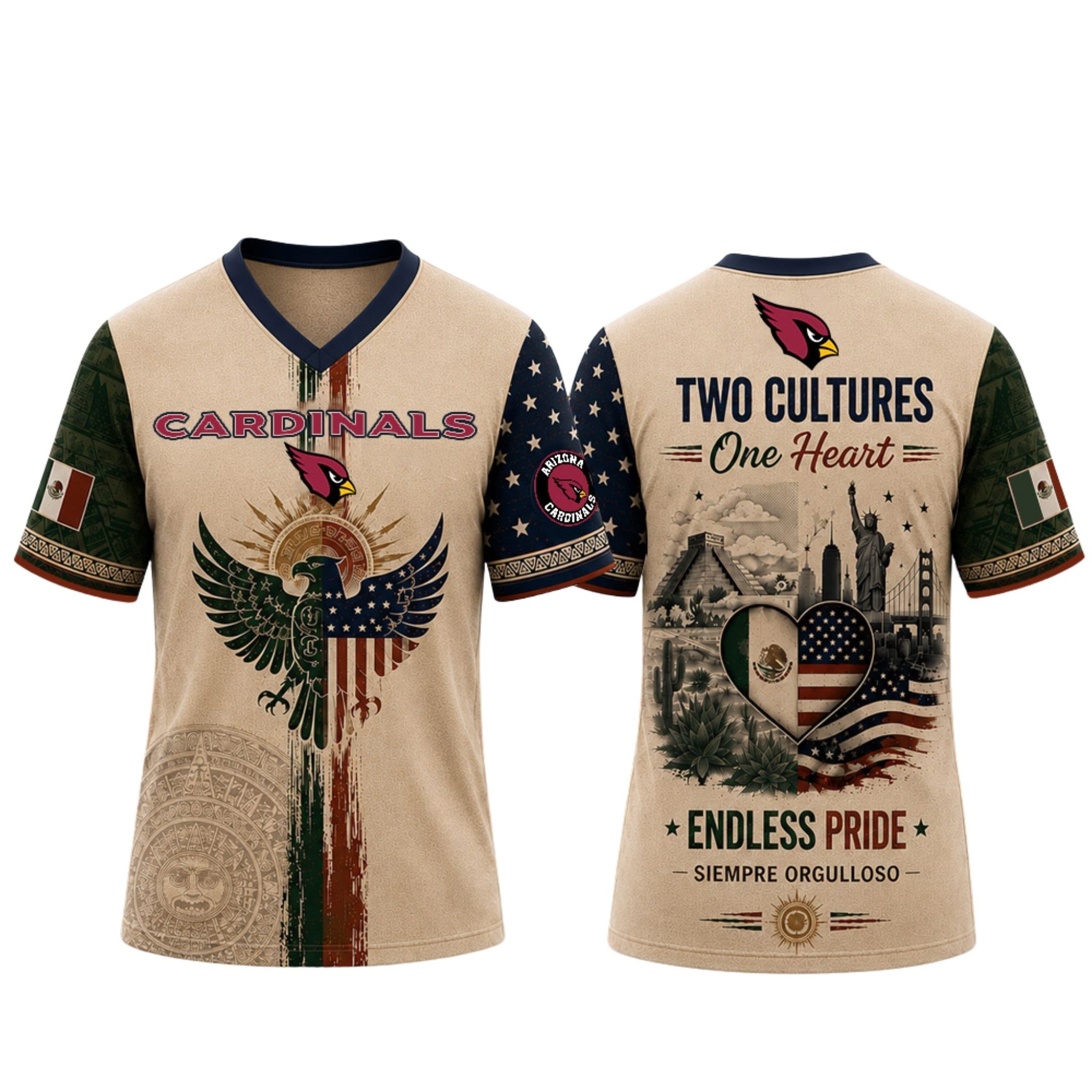 Arizona Cardinals Mexican American Heritage 2026 Jersey 1 Arizona Cardinals Mexican American Heritage 2026 Jersey 2