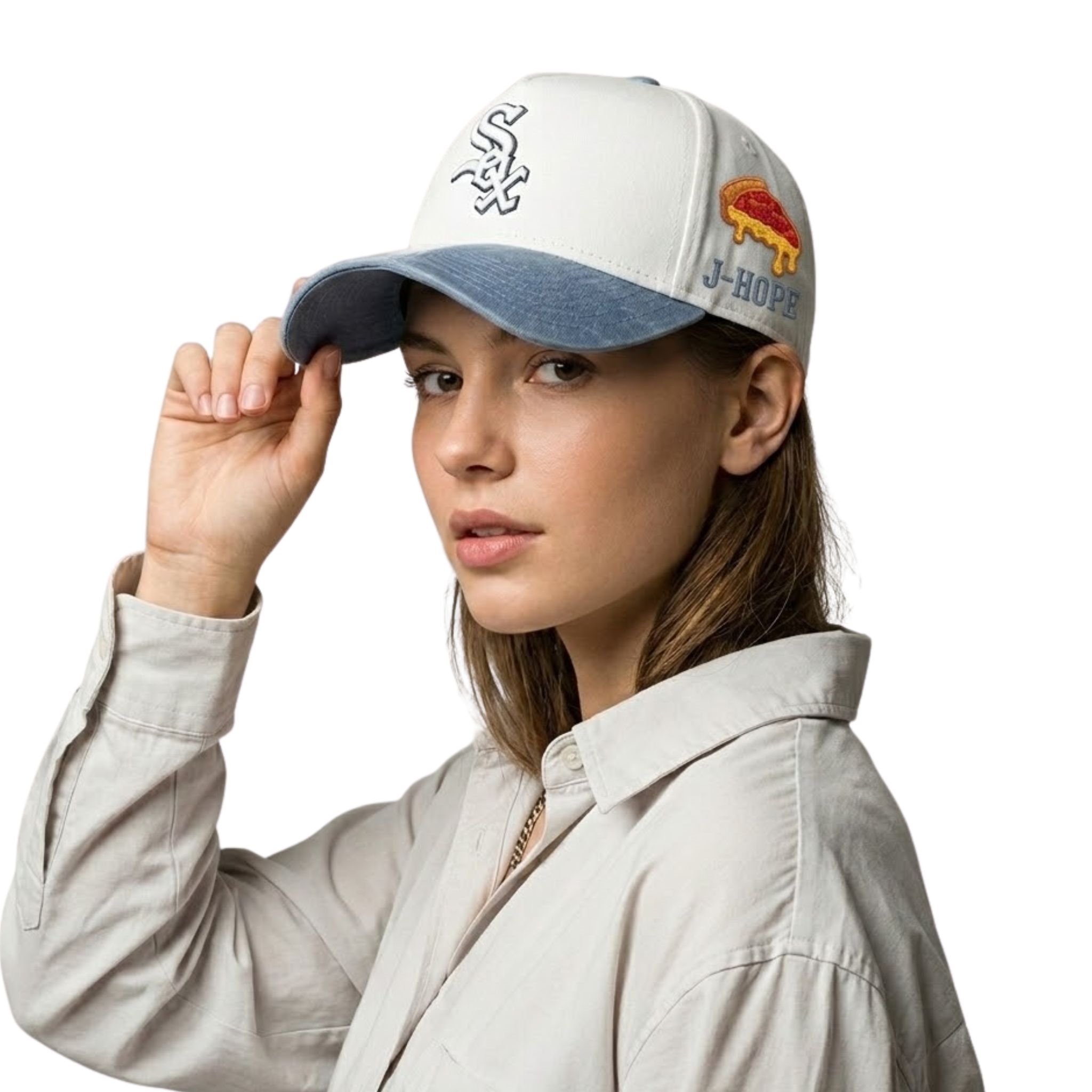 BTS White Sox Lids Custom Pizza Hat BTS White Sox Lids Custom Pizza Hat