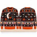 Black Cat Halloween 2026 Ugly Sweater