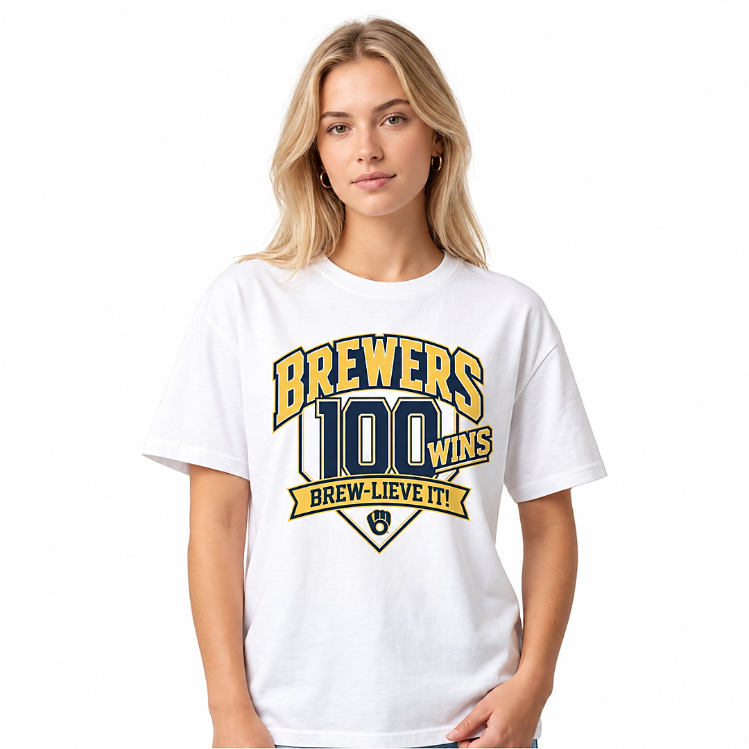 Brewers 100 Wins Brew Lieve It 2026 Shirt Brewers 100 Wins Brew Lieve It 2026 Shirt
