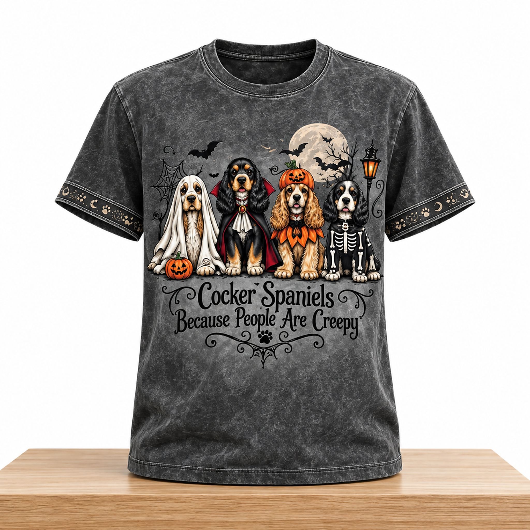 Cocker Spaniels Because People Are Creepy Halloween 2026 Shirt 1 Cocker Spaniels Because People Are Creepy Halooween 2026 Shirt 2