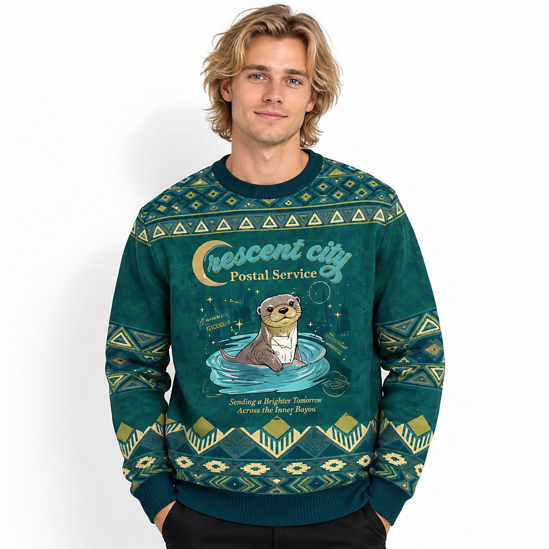 Crescent City Postal Service Otter Christmas 2026 Ugly Sweater Crescent City Postal Service Otter Christmas 2026 Ugly Sweater