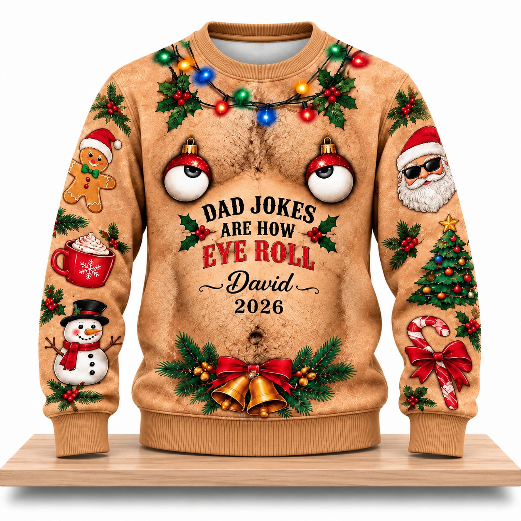 Dad Joke Are Eye Roll Christmas 2026 Custom Ugly Sweater 1 Dad Joke Are Eye Roll Christmas 2026 Custom Ugly Sweatshirt 2