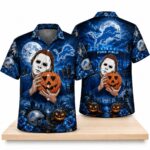 Detroit Lions Michael Myers Pumpkin Halloween 2026 Hawaiian Shirt
