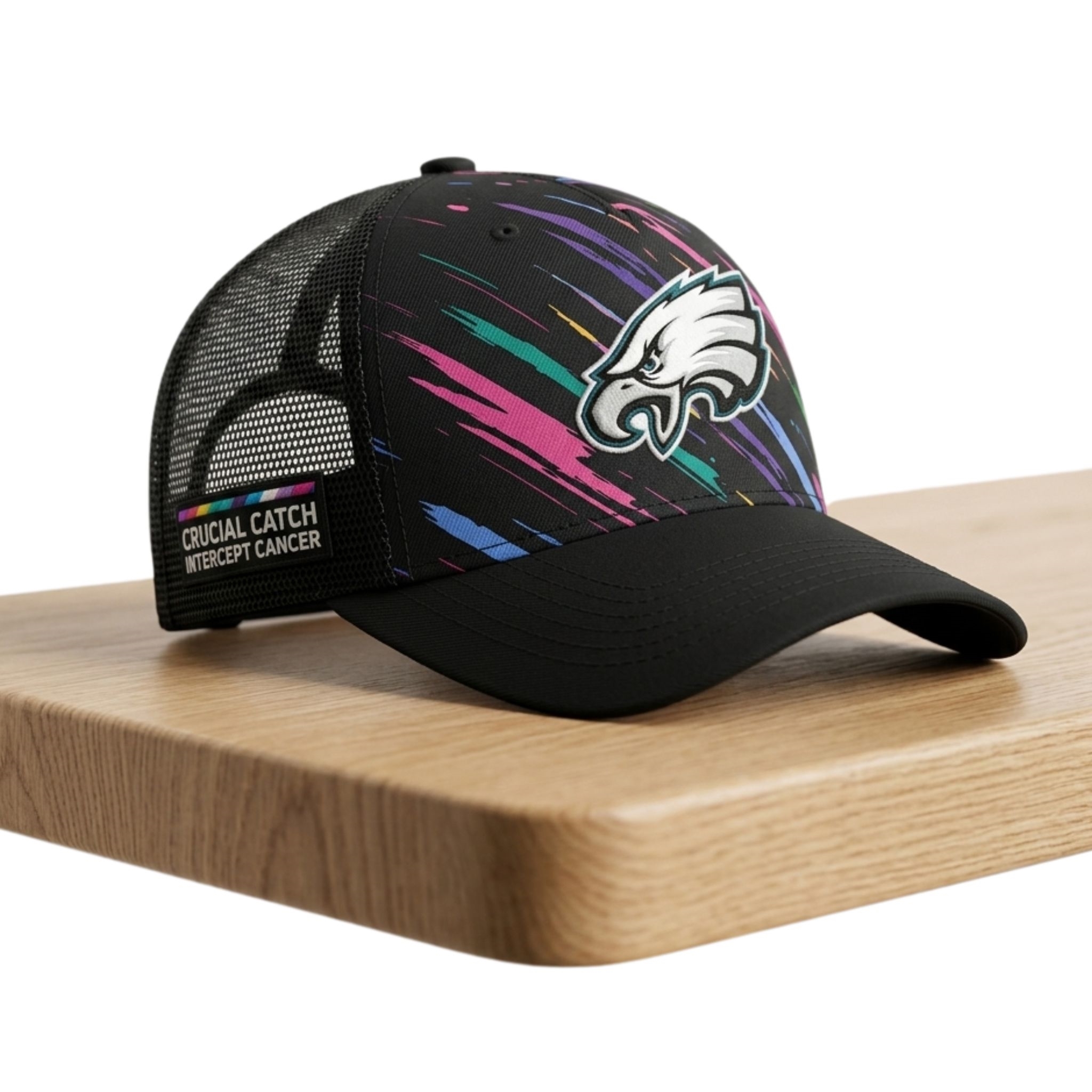 Eagles Crucial Catch Intercept Cancer 2026 Hat 1 Eagles Crucial Catch Intercept Cancer 2026 Hat 2