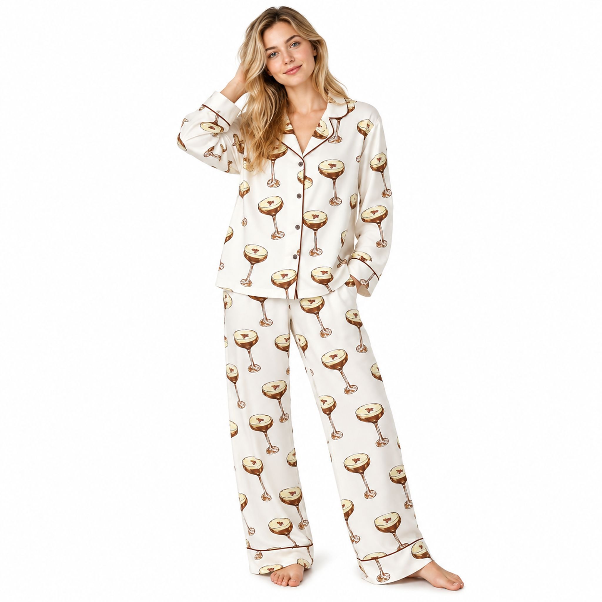Espresso Martini Satin Pajama Set 2 Espresso Martini Satin Pajama Set 2