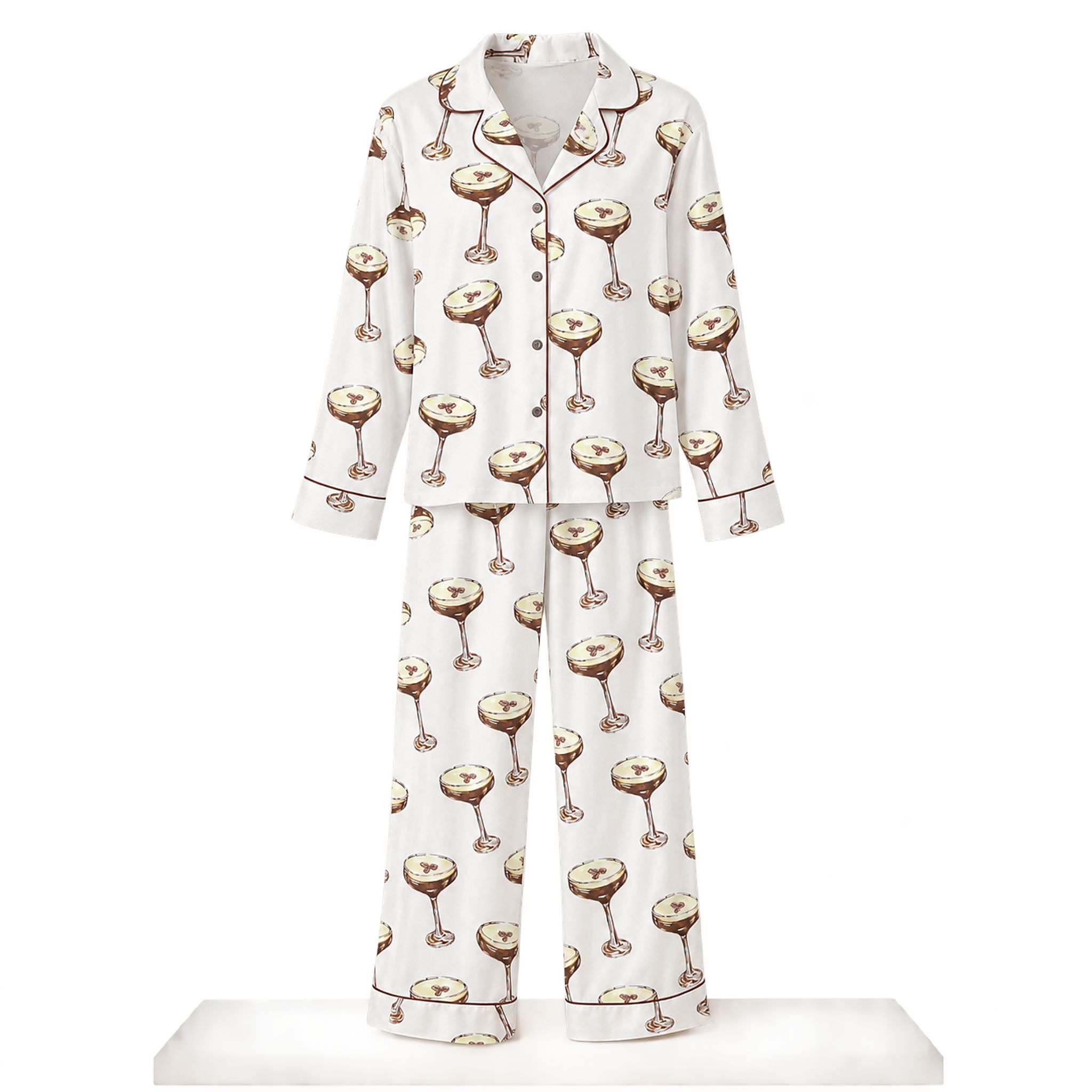 Espresso Martini Satin Pajama Set 1 Espresso Martini Satin Pajama Set