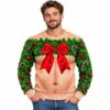 Hairy Chest Wreath and Red Bow Christmas 2026 Ugly Sweater 3 Hairy Chest Wreath and Red Bow Christmas 2026 Ugly Sweater