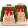 Hairy Chest Wreath and Red Bow Christmas 2026 Ugly Sweater 4 Hairy Chest Wreath and Red Bow Christmas 2026 Ugly Sweater 2