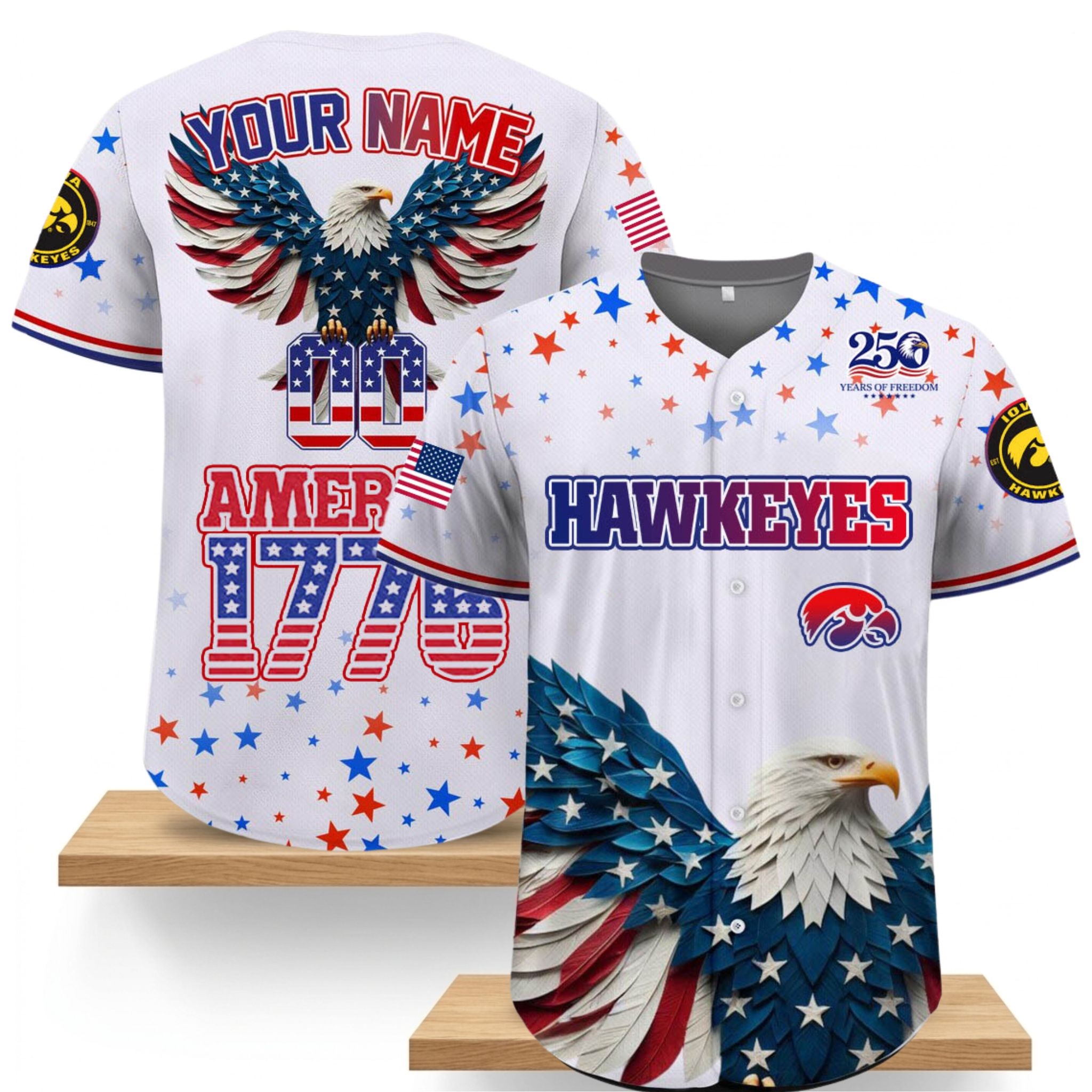 Iowa Hawkeyes x 250th Anniversary Celebration USA 2026 Jersey 1 Iowa Hawkeyes x 250th Anniversary Celebration USA 2026 Jersey 2
