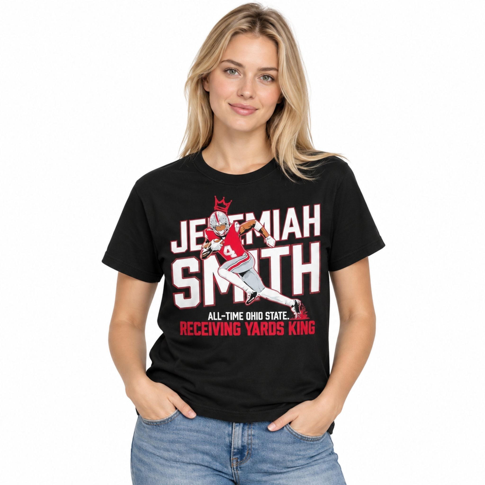 Jeremiah Smith All Time Ohio State Receiving Yards King Shirt 2 Jeremiah Smith All Time Ohio State Receiving Yards King Shirt 2