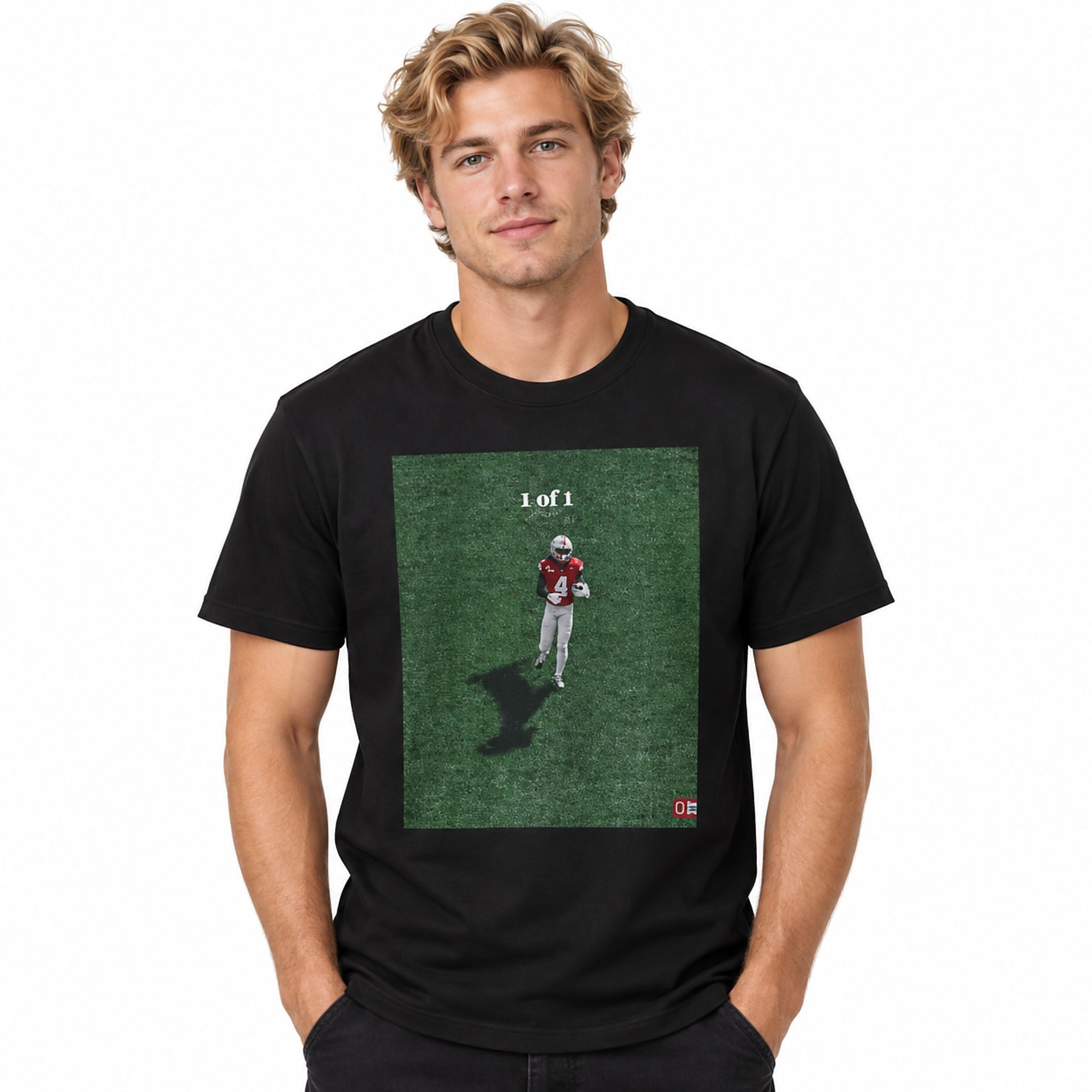 Jeremiah Smith Ohio State Buckeyes GOAT Shadow Shirt Jeremiah Smith Ohio State Buckeyes GOAT Shadow Shirt