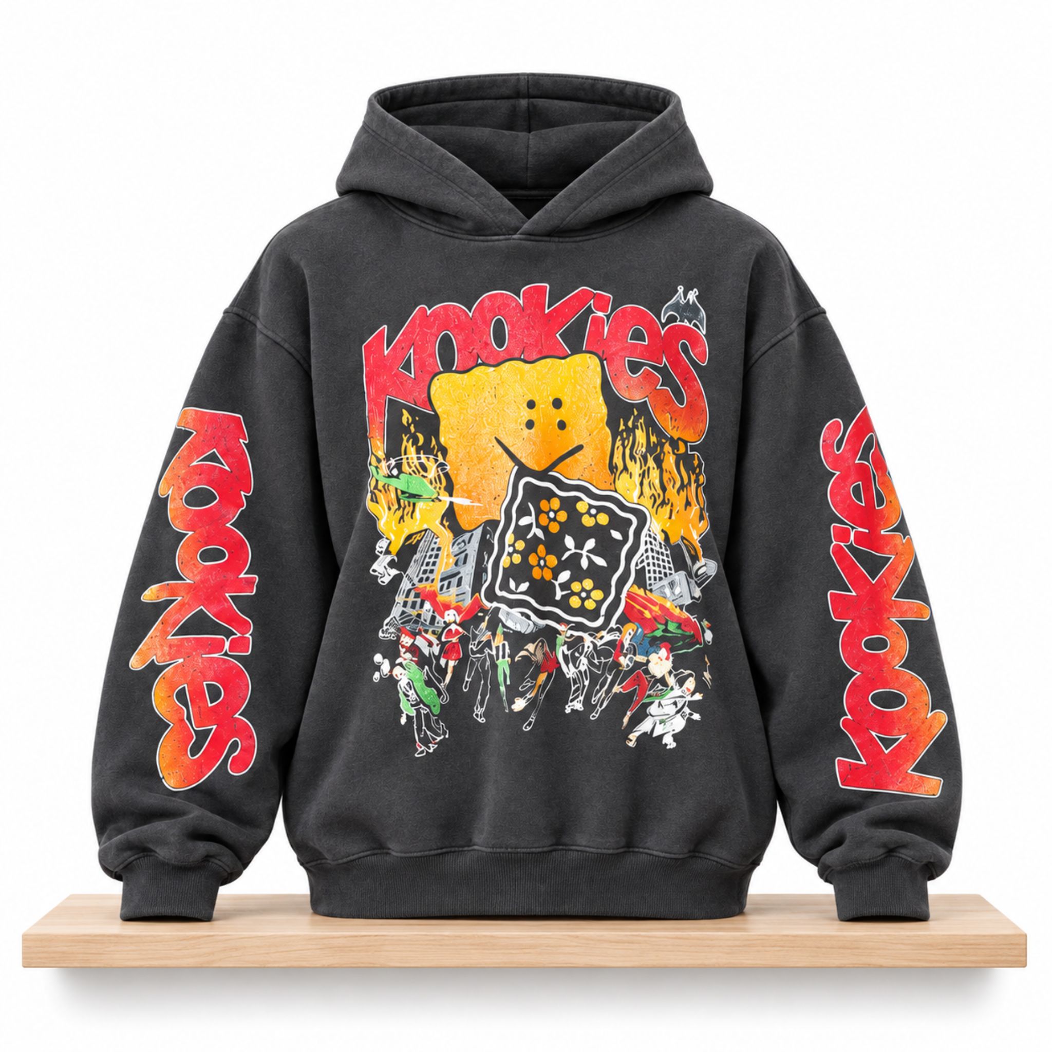 Jungkook Wearing Kookies Y2K Hoodie 1 Jungkook Wearing Kookies Y2K Hoodie 1