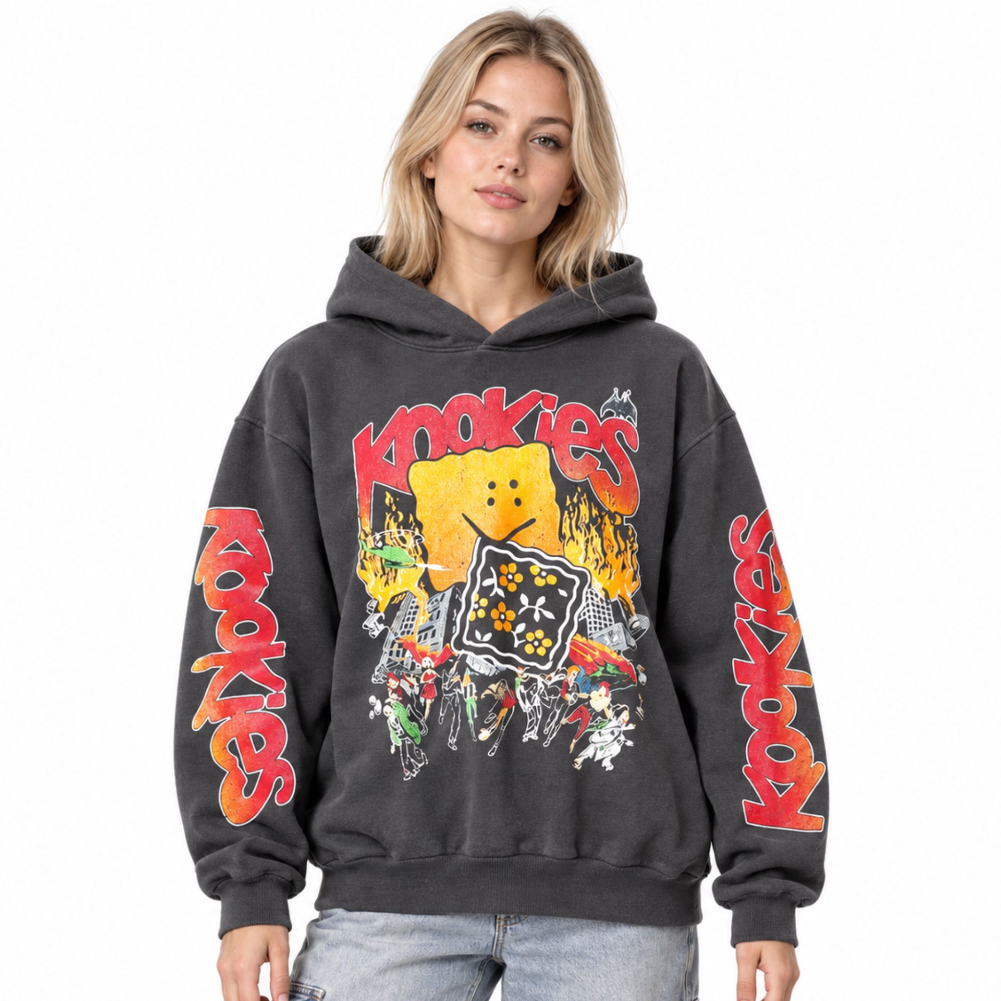 Jungkook Wearing Kookies Y2K Hoodie 2 Jungkook Wearing Kookies Y2K Hoodie 3
