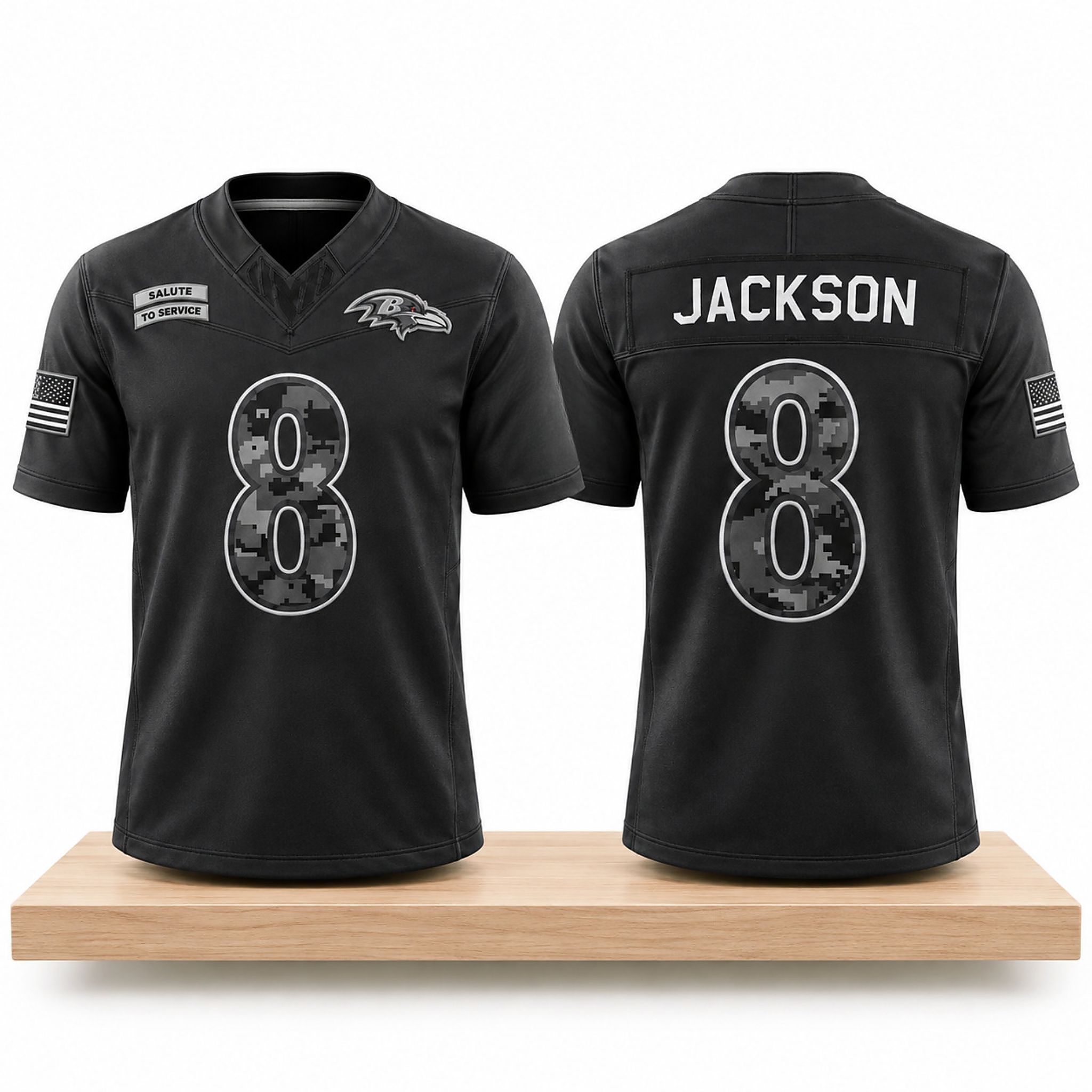 Lamar Jackson Ravens Salute to Service 2026 Jersey 1 Lamar Jackson Ravens Salute to Service 2026 Jersey 1