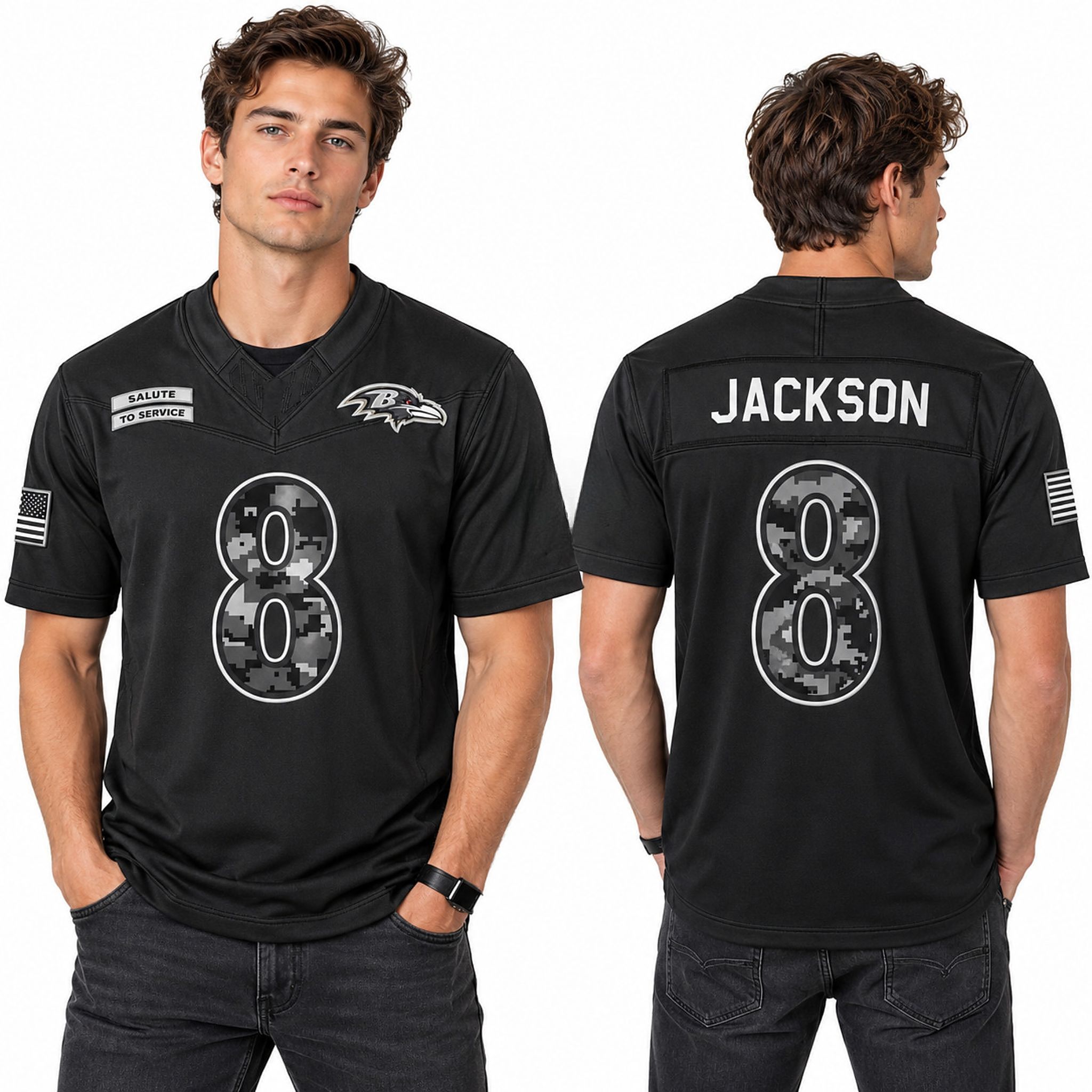 Lamar Jackson Ravens Salute to Service 2026 Jersey 2 Lamar Jackson Ravens Salute to Service 2026 Jersey 2