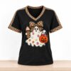 Leopard Bow Ghost Pumpkin Cute Halloween 2026 Shirt