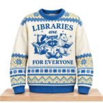Libraries Are For Everyone Reading Animals Christmas 2026 Ugly Sweater