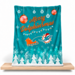 Miami Dolphins Merry Dolphismas Christmas 2026 Fleece Blanket
