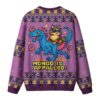 Mongo Is Appalled Cat Riding Blue Dinosaur Christmas 2026 Ugly Sweater